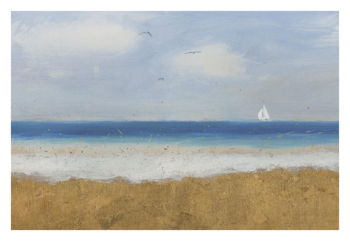 Beach Horizon -Paper Art-32"x22"