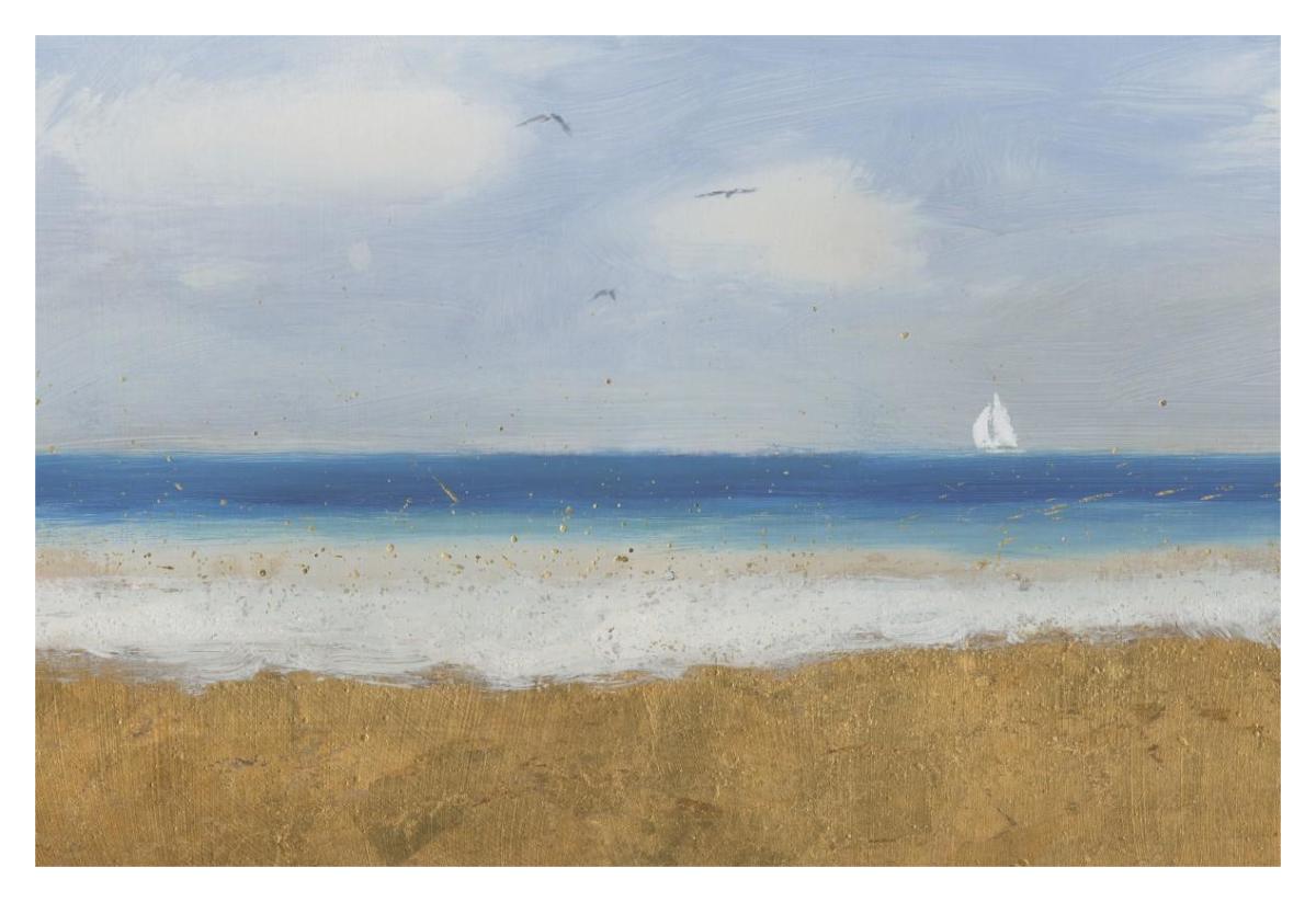 Beach Horizon -Paper Art-38"x26"