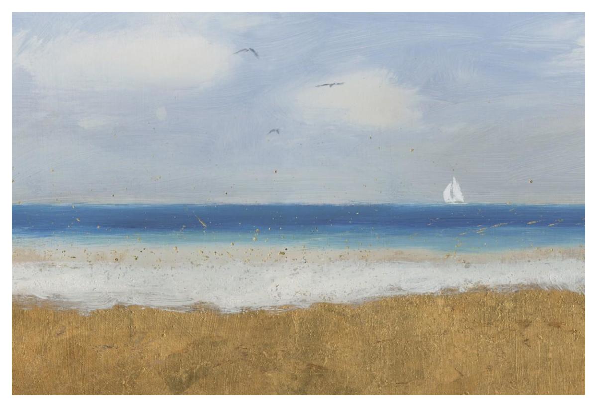 Beach Horizon -Paper Art-50"x34"