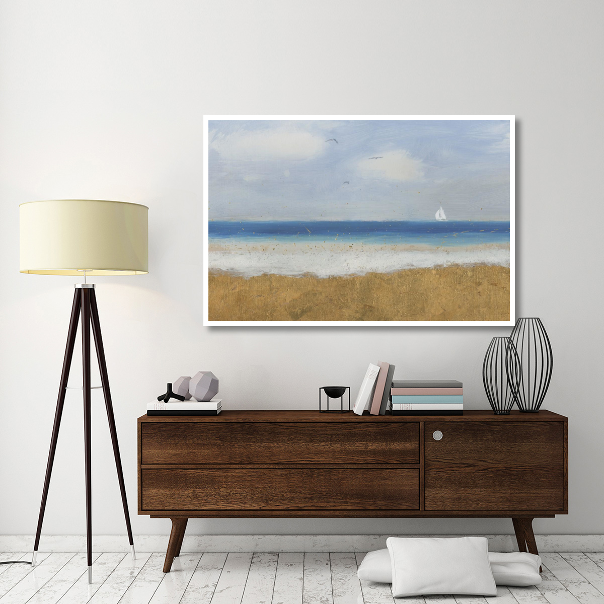 Beach Horizon -Paper Art-62&quotx42"