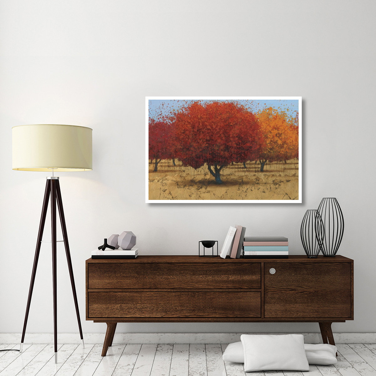 Orange Trees II -Paper Art-50&quotx34"