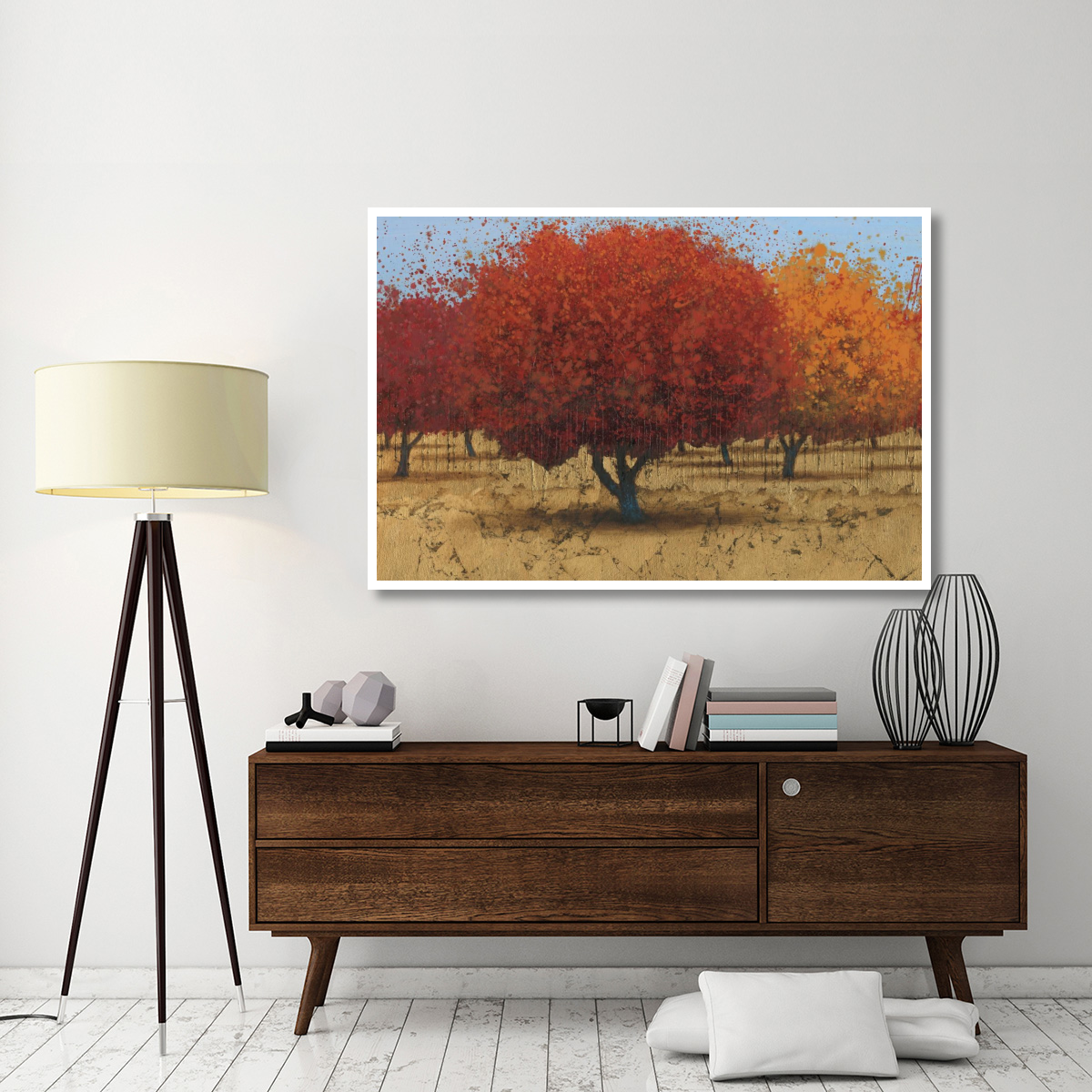 Orange Trees II -Paper Art-62&quotx42"