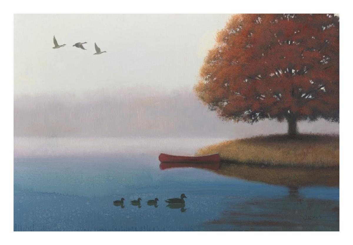 Early in the Morning -Paper Art-26"x18"