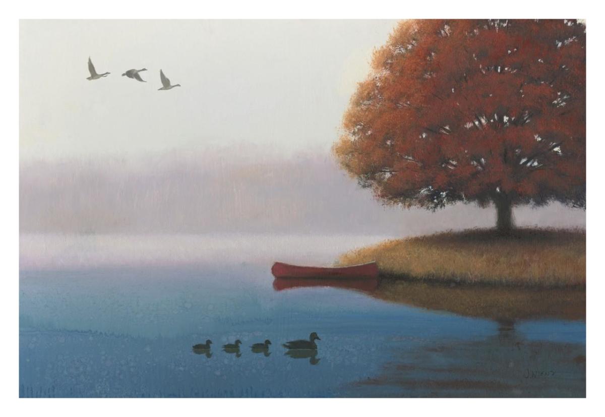 Early in the Morning -Paper Art-32"x22"
