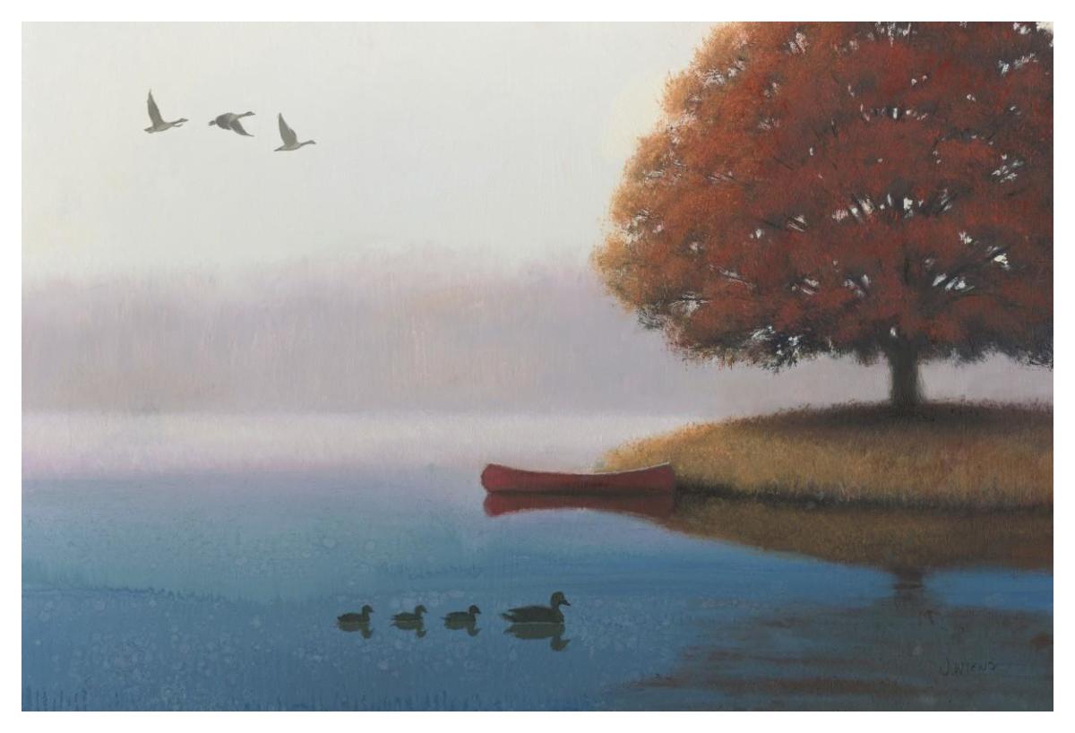 Early in the Morning -Paper Art-50"x34"