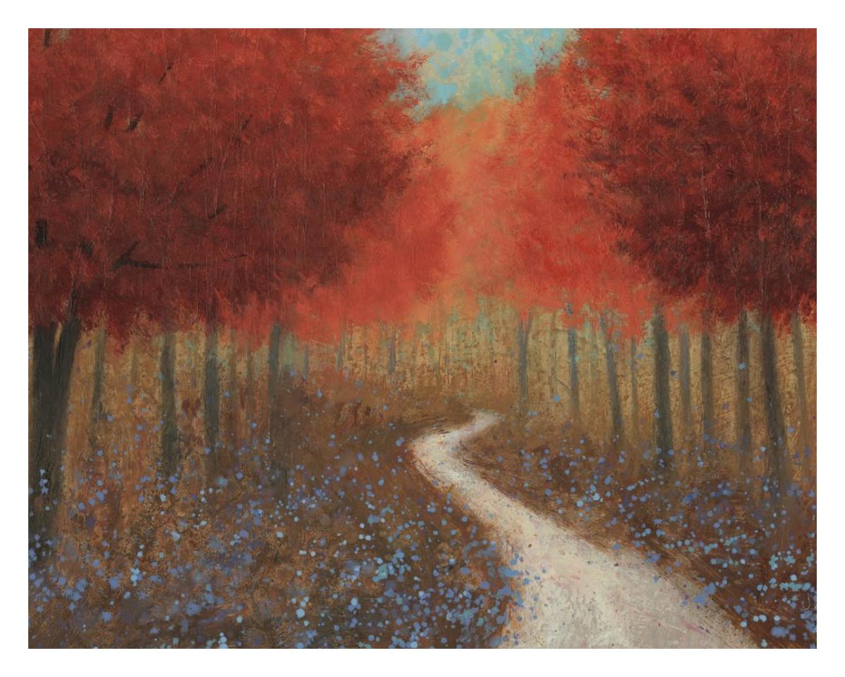 Forest Pathway -Paper Art-30"x24"