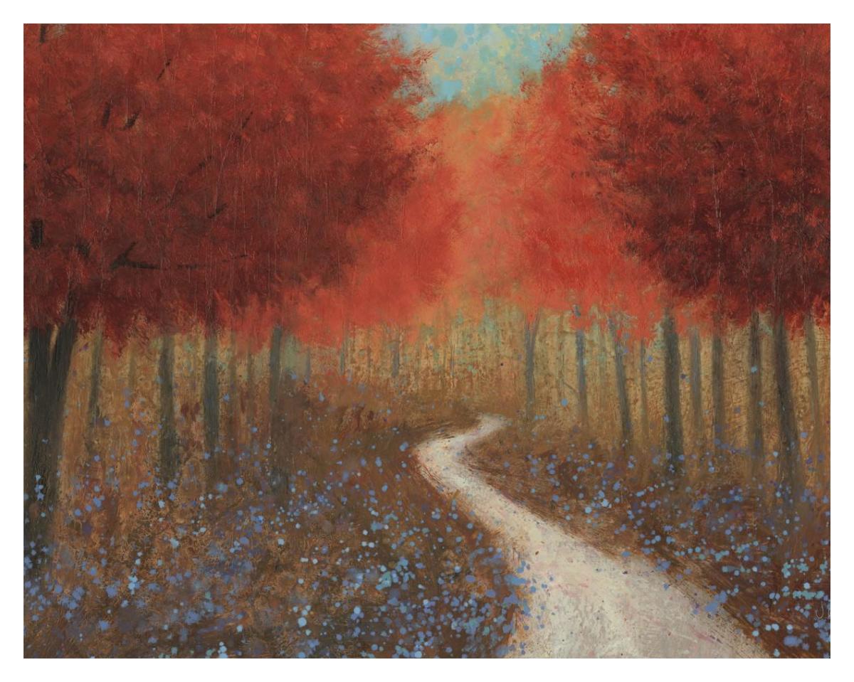 Forest Pathway -Paper Art-37"x30"