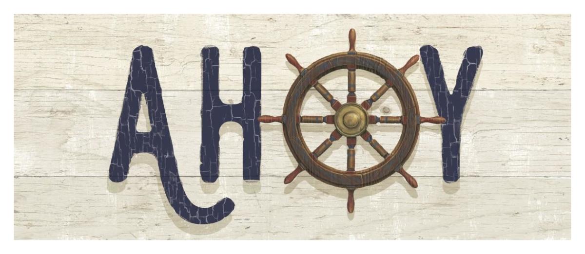 Nautique VII -Paper Art-42"x18"