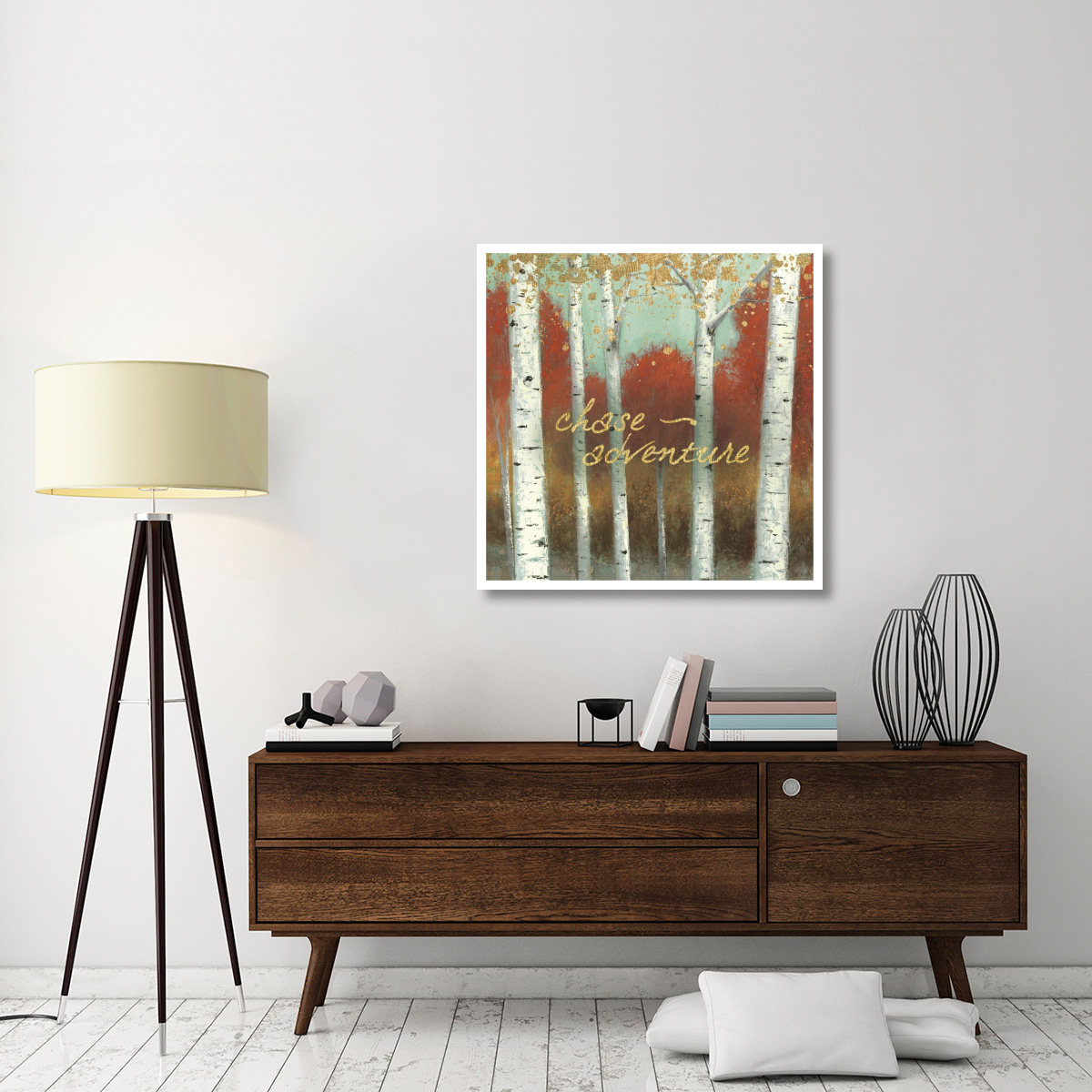 Fall Promenade II -Paper Art-38&quotx38"