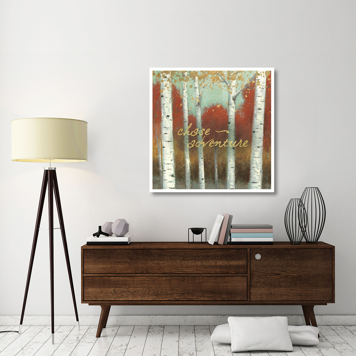Fall Promenade II -Paper Art-42&quotx42"