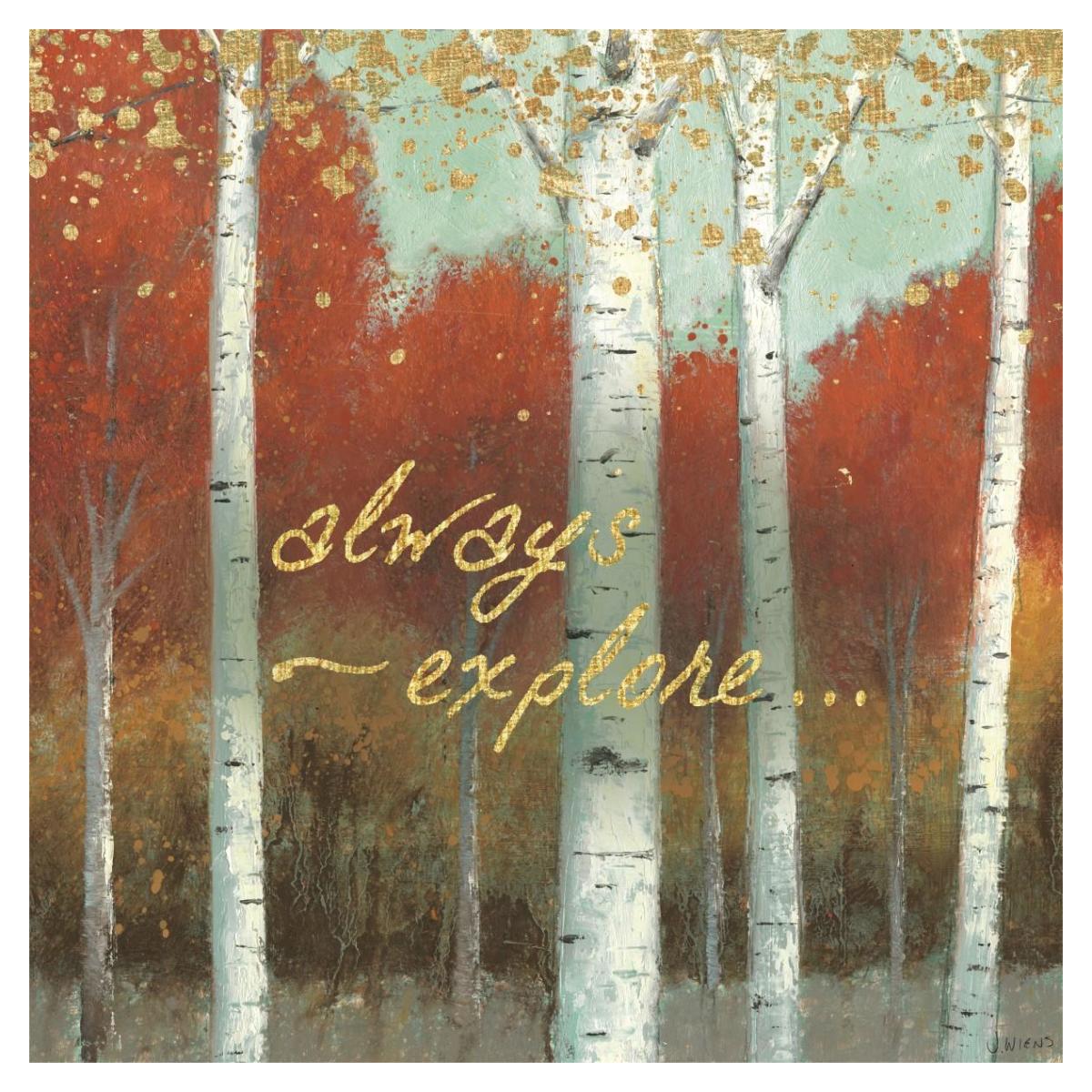 Fall Promenade III -Paper Art-38"x38"
