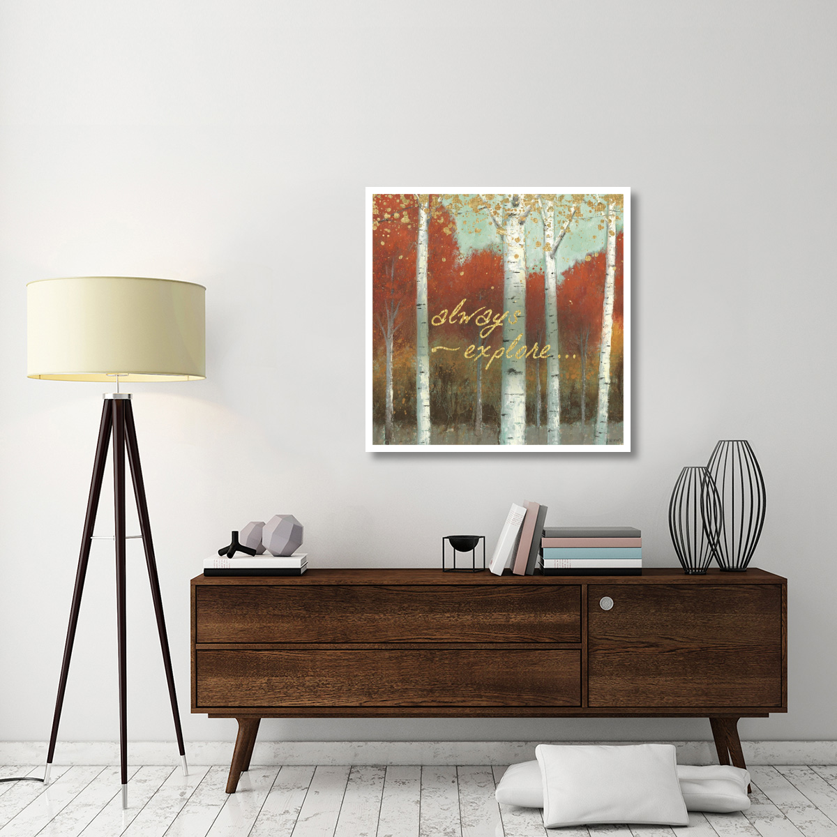 Fall Promenade III -Paper Art-38&quotx38"