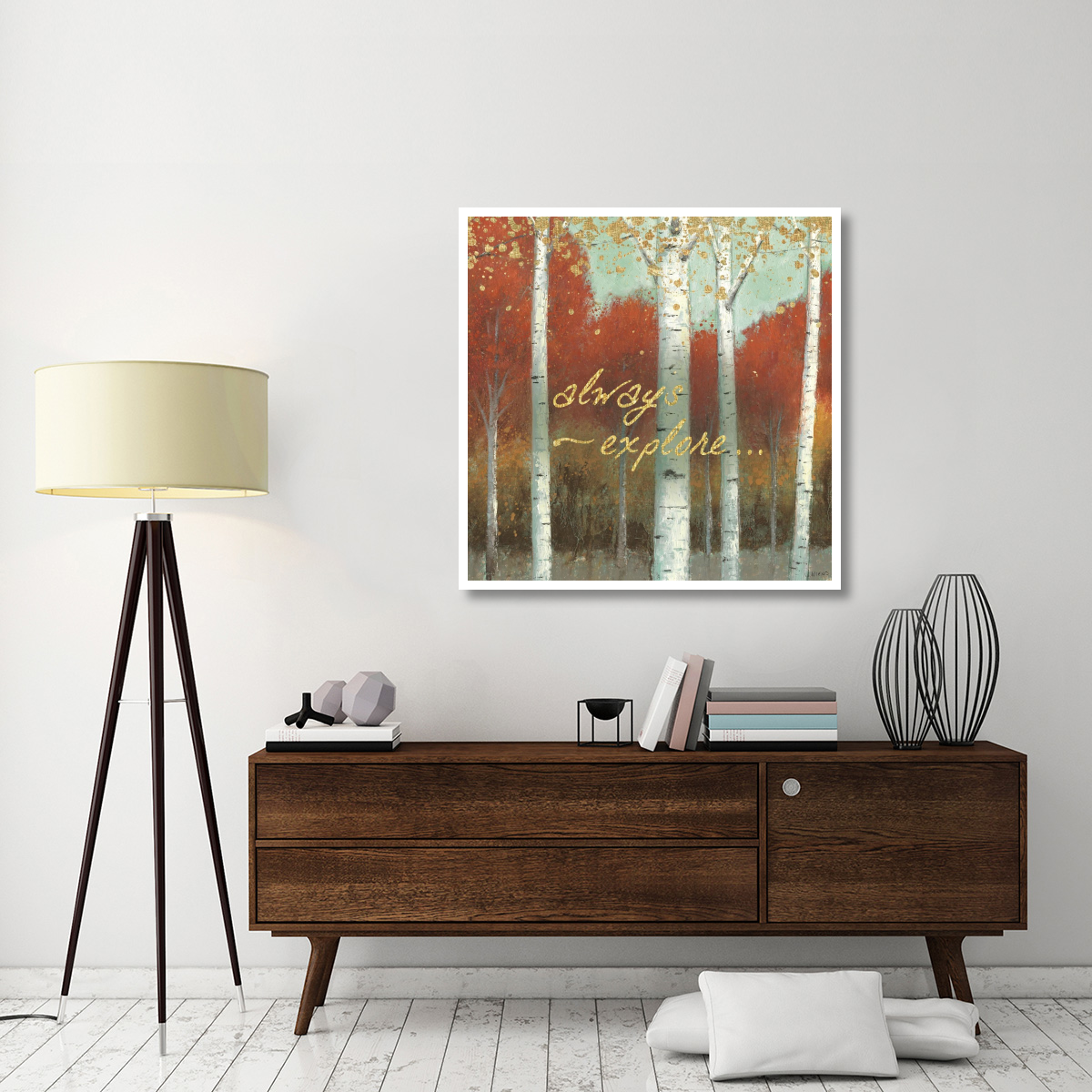 Fall Promenade III -Paper Art-42&quotx42"