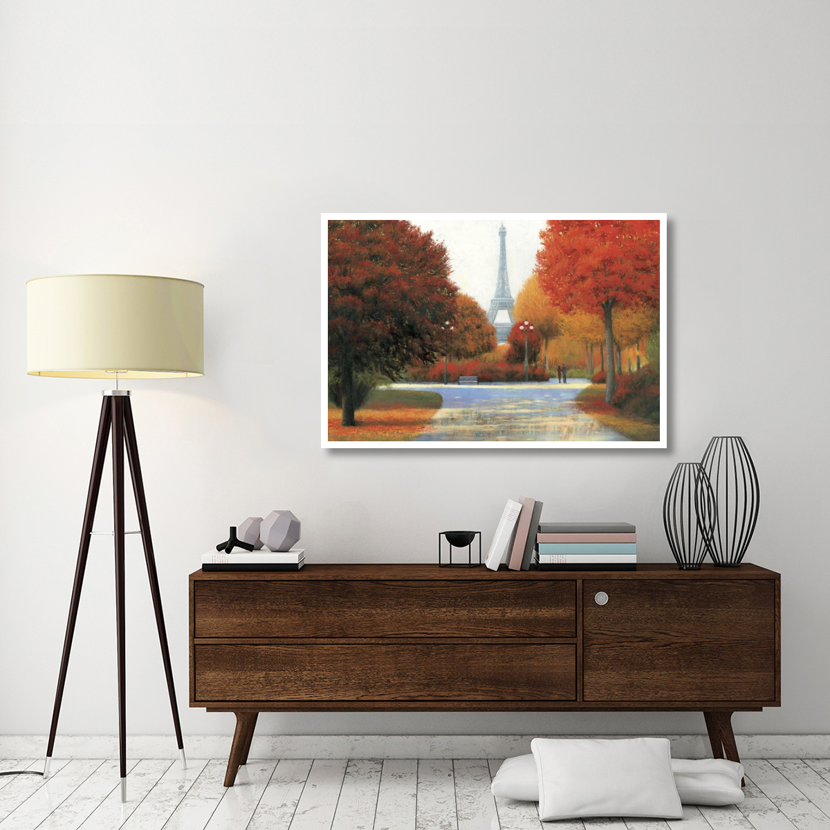Autumn in Paris Couple -Paper Art-50&quotx34"