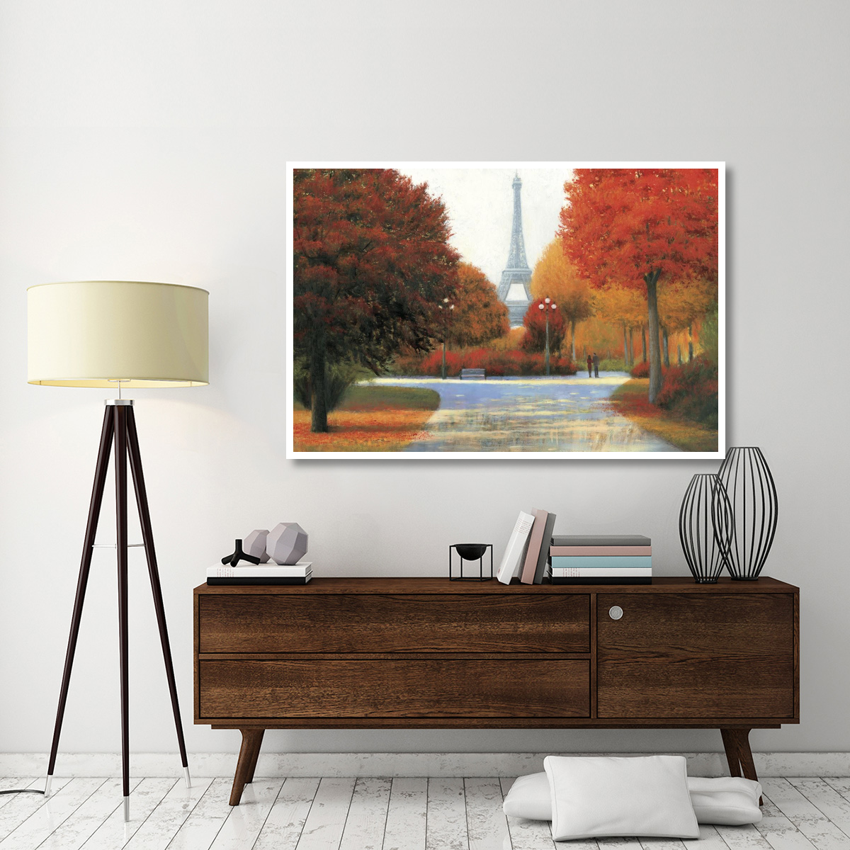 Autumn in Paris Couple -Paper Art-62&quotx42"