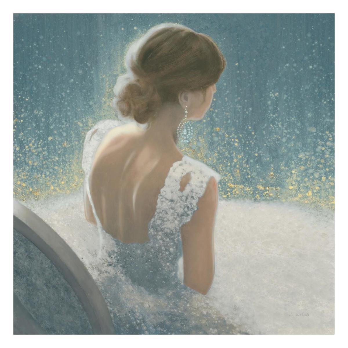 Before the Opera Blue -Paper Art-26"x26"