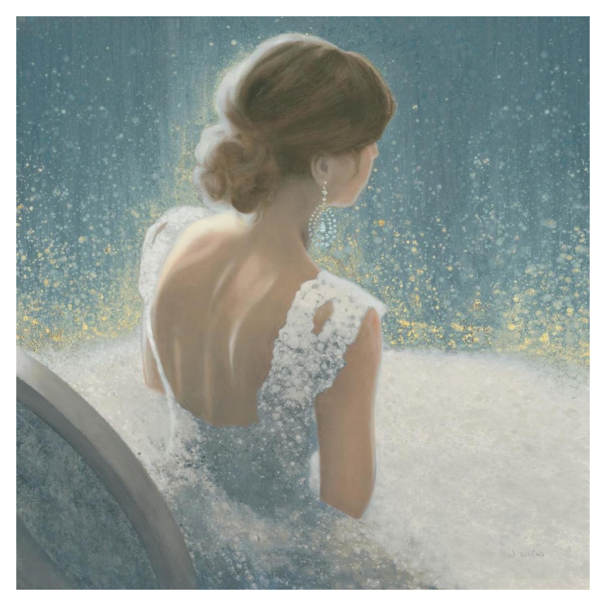Before the Opera Blue -Paper Art-38"x38"