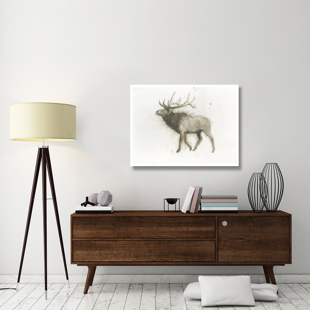 Elk -Paper Art-42&quotx32"
