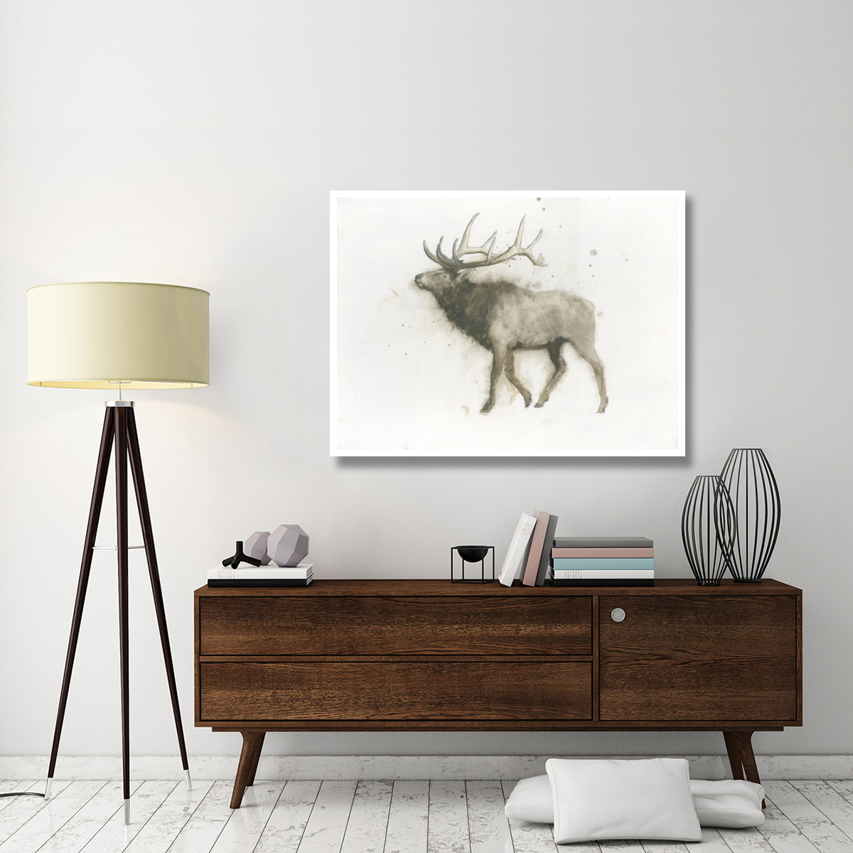 Elk -Paper Art-50&quotx38"