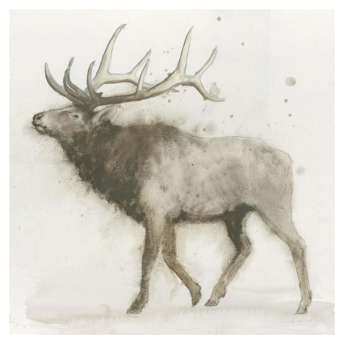 Elk v.2 -Paper Art-38"x38"