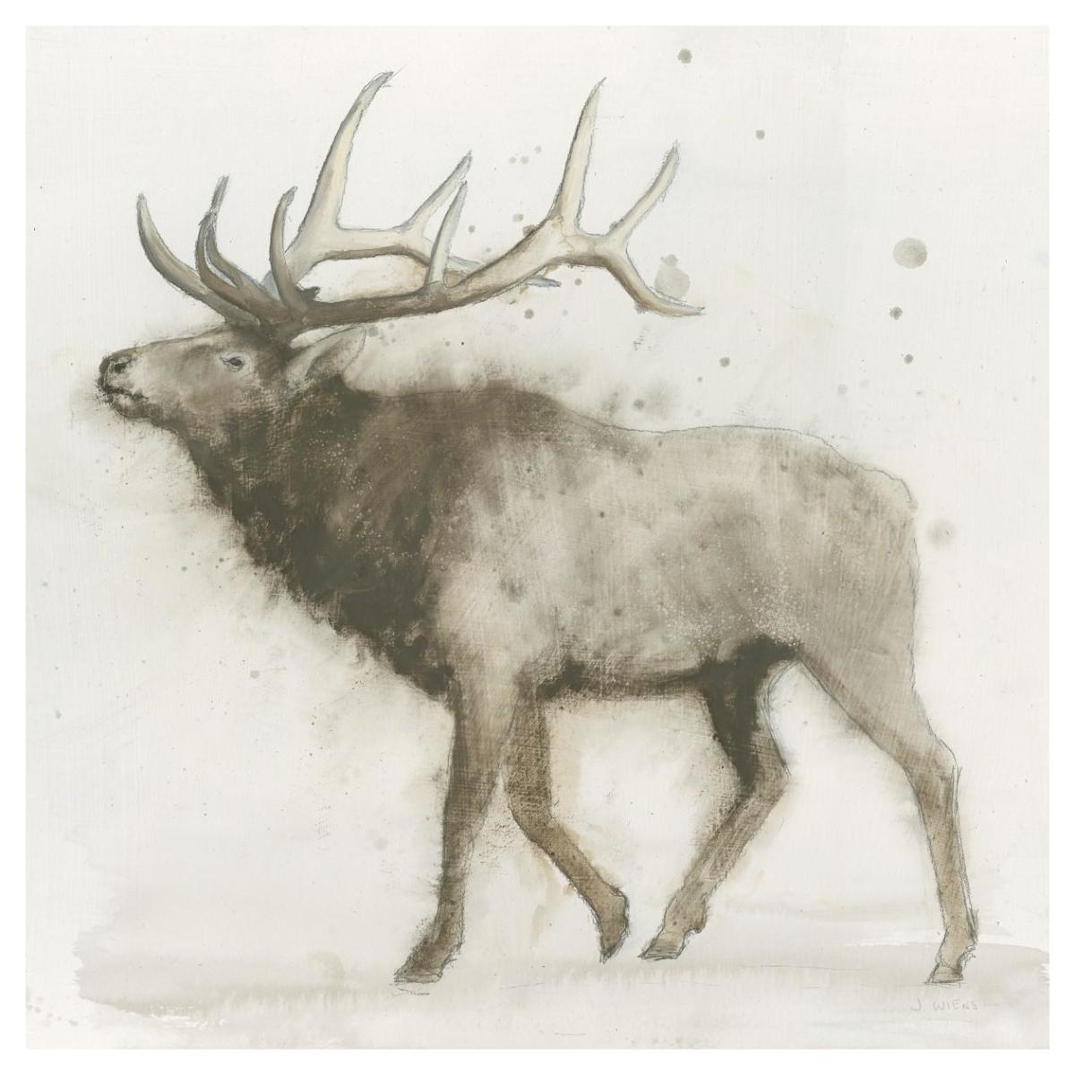 Elk v.2 -Paper Art-42"x42"