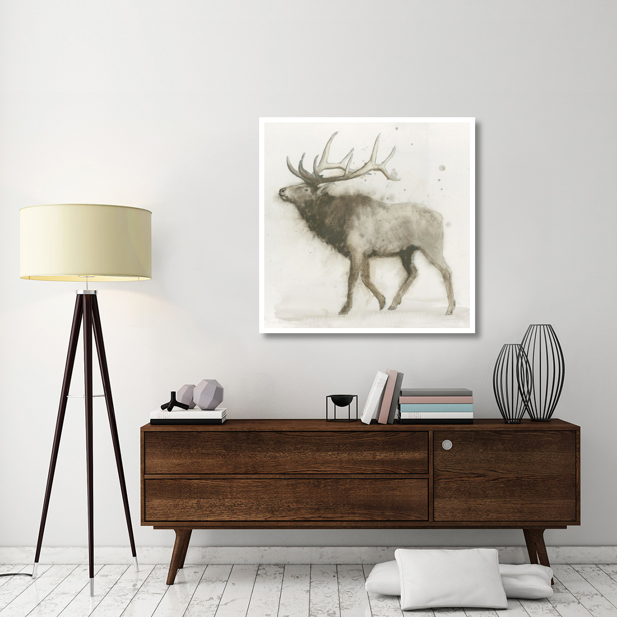 Elk v.2 -Paper Art-42&quotx42"