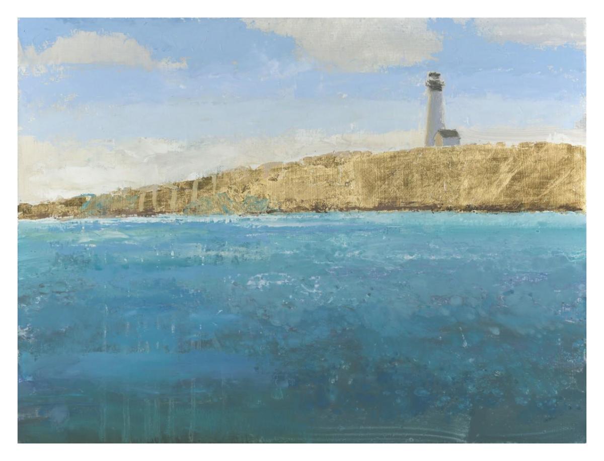 Lighthouse Seascape II -Paper Art-18"x14"