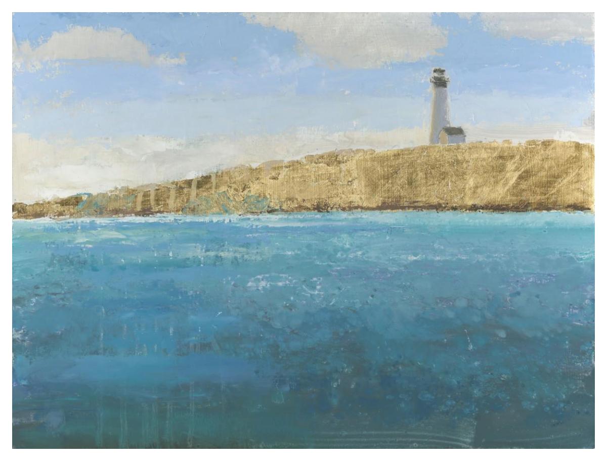 Lighthouse Seascape II -Paper Art-50"x38"
