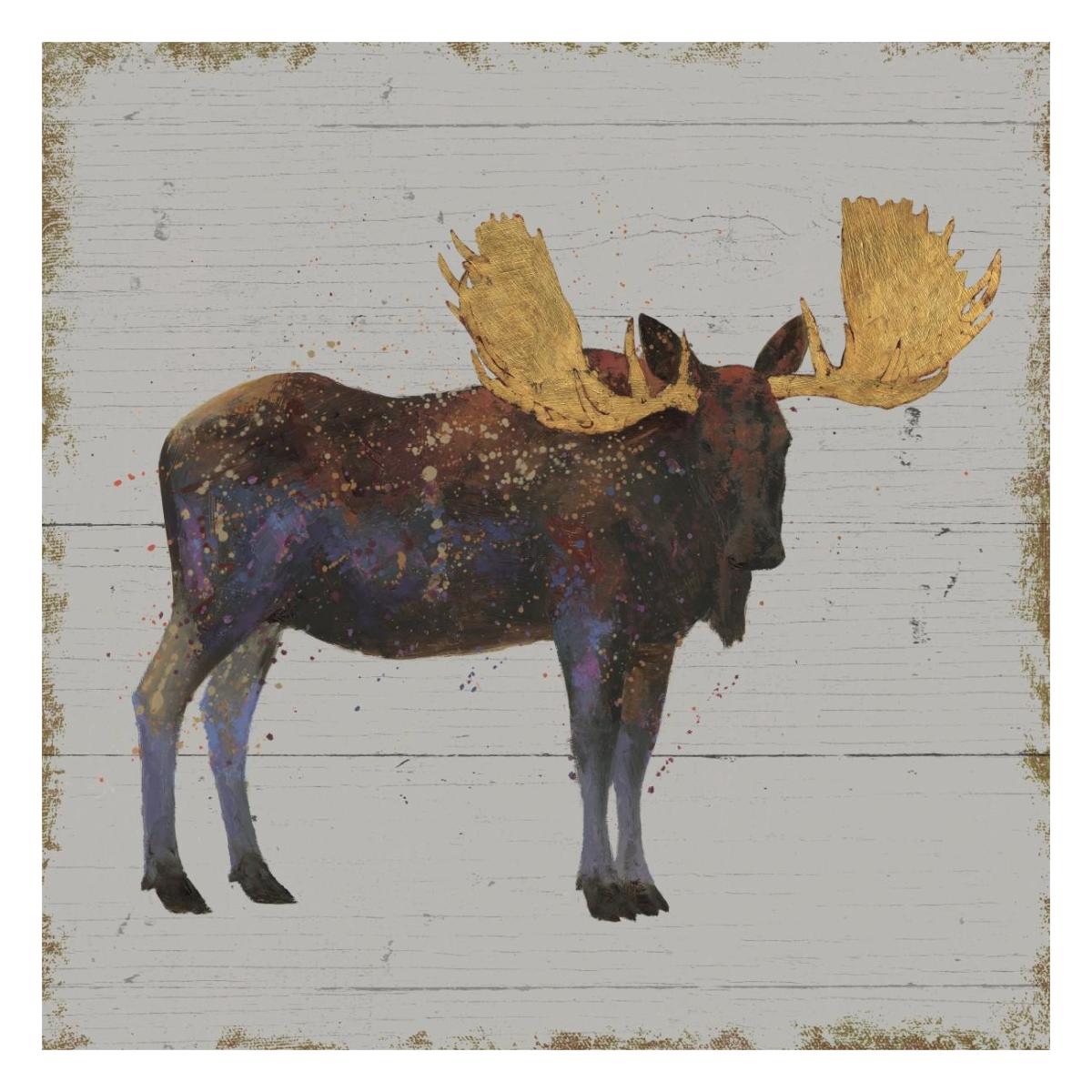 Golden Nature I on Wood -Paper Art-26"x26"