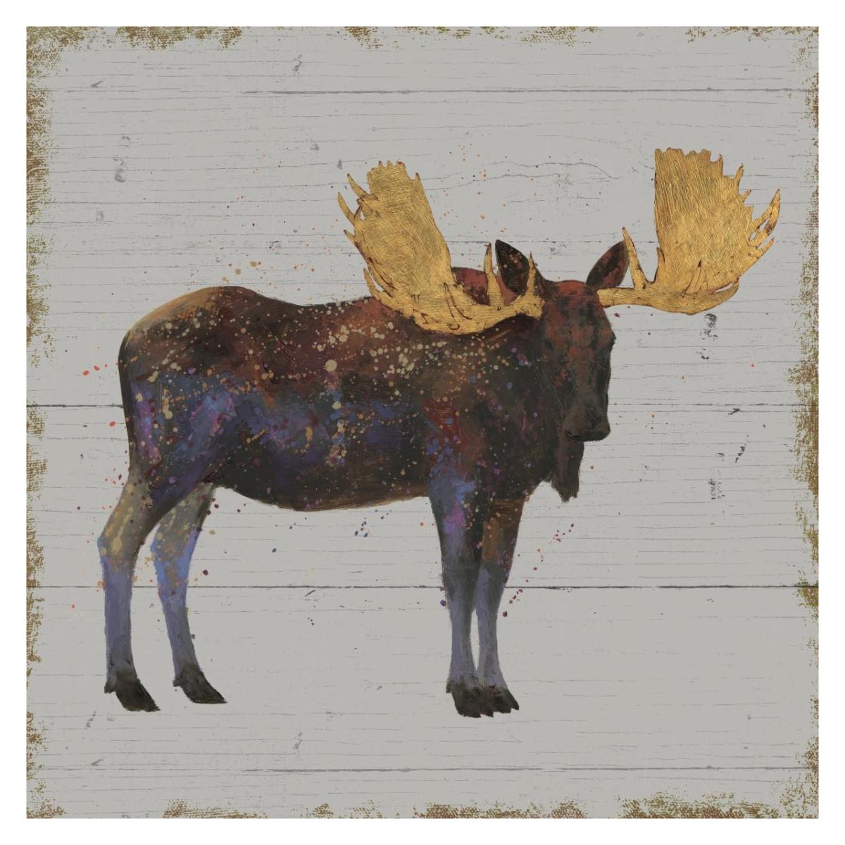 Golden Nature I on Wood -Paper Art-32"x32"
