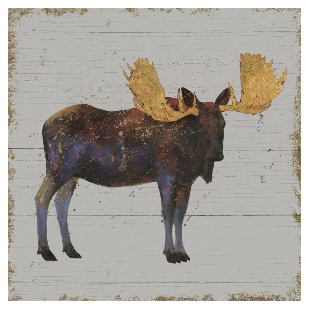 Golden Nature I on Wood -Paper Art-38"x38"