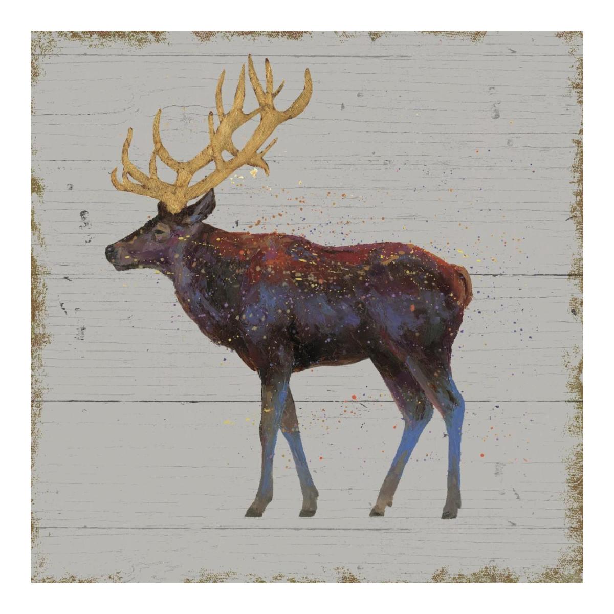 Golden Nature II on Wood -Paper Art-20"x20"