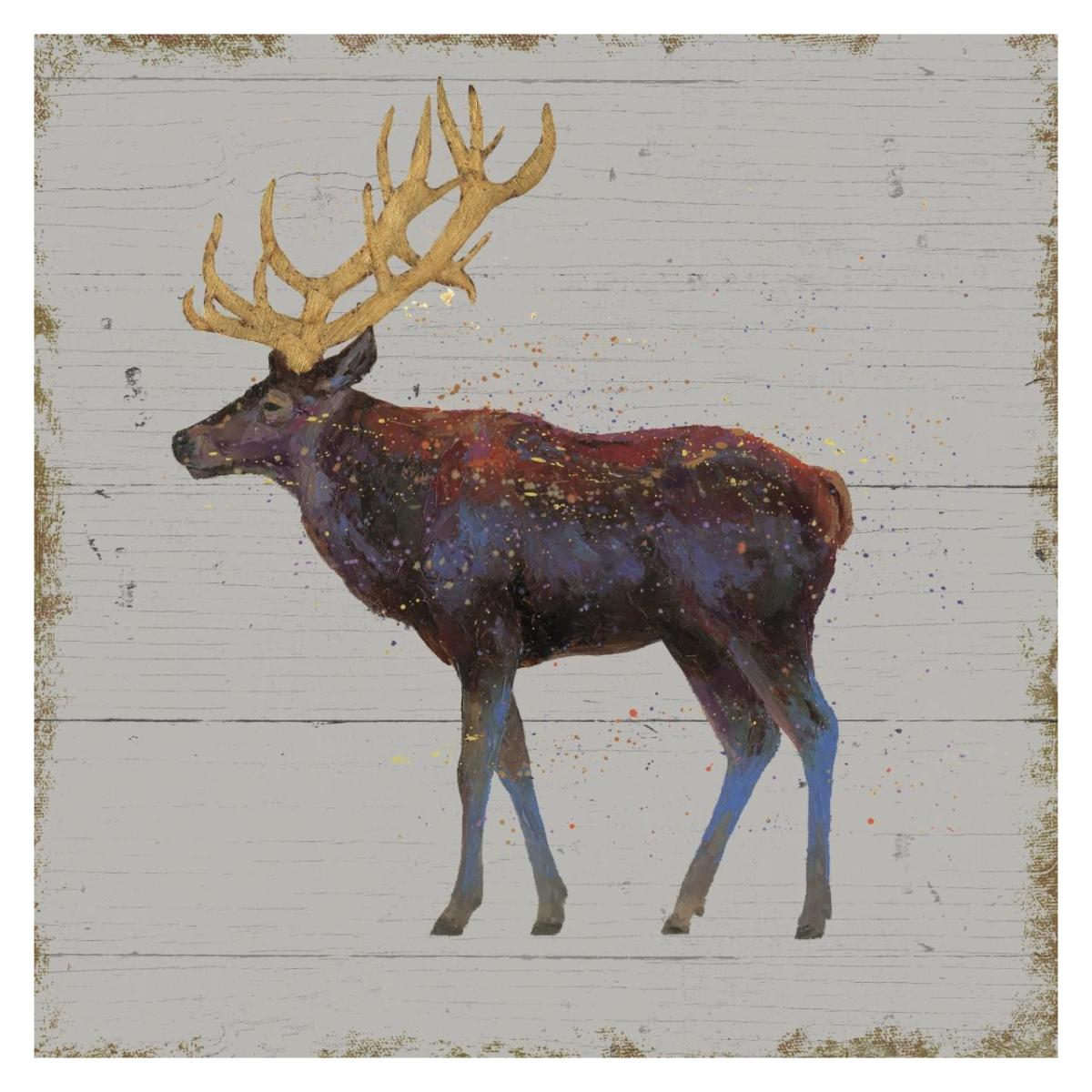 Golden Nature II on Wood -Paper Art-32"x32"