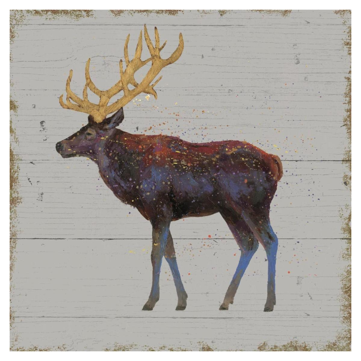 Golden Nature II on Wood -Paper Art-38"x38"