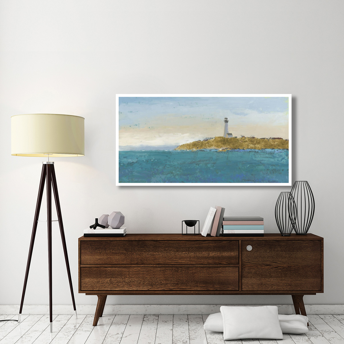 Lighthouse Seascape I v.2 -Paper Art-62&quotx32"