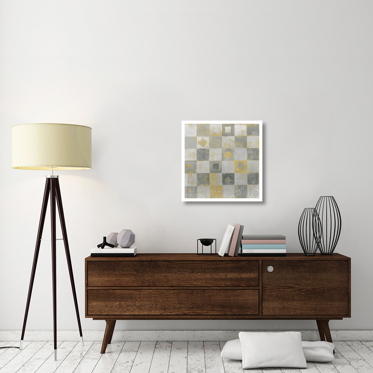Neutrality Abstract Gold -Paper Art-26&quotx26"