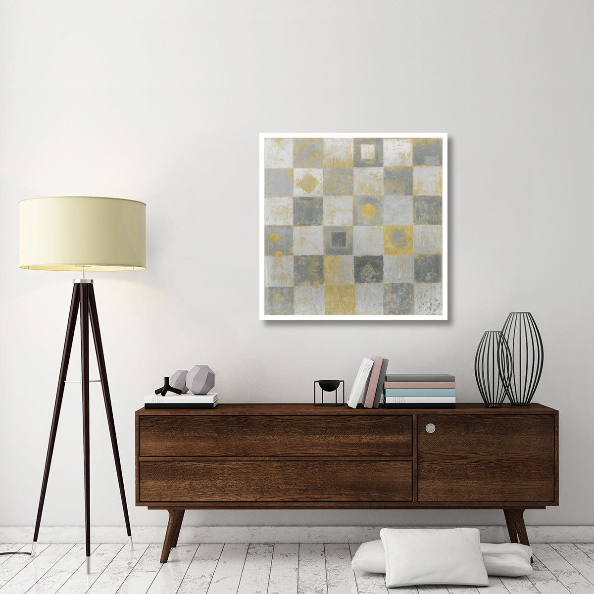 Neutrality Abstract Gold -Paper Art-38&quotx38"