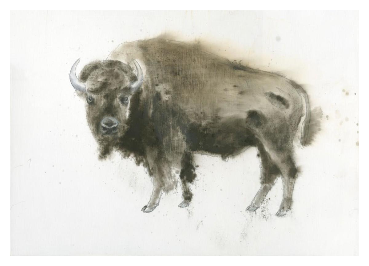 Buffalo Bill -Paper Art-38"x27.2"