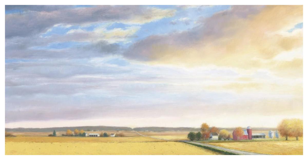 Heartland Landscape Sky -Paper Art-62"x32"