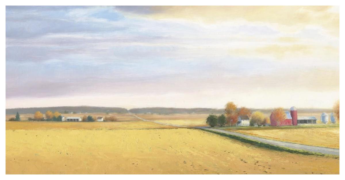 Heartland Landscape Farm -Paper Art-62"x32"