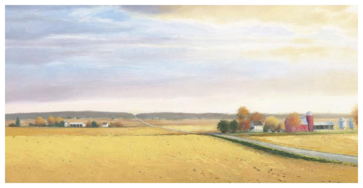 Heartland Landscape Farm -Paper Art-74"x38"