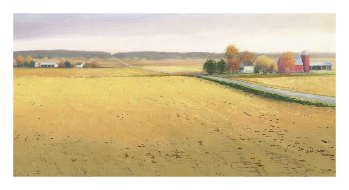Heartland Landscape II -Paper Art-26"x14"