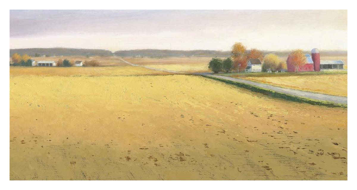 Heartland Landscape II -Paper Art-38"x20"