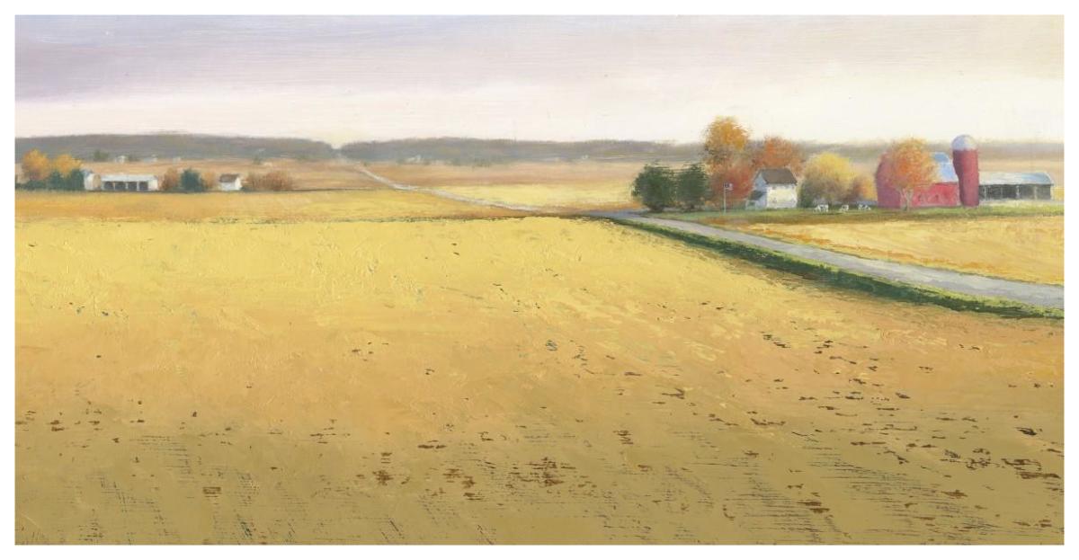 Heartland Landscape II -Paper Art-74"x38"