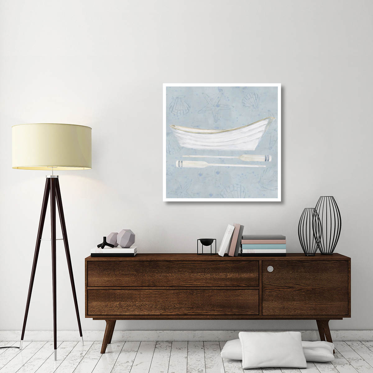 Serene Seaside I -Paper Art-38&quotx38"