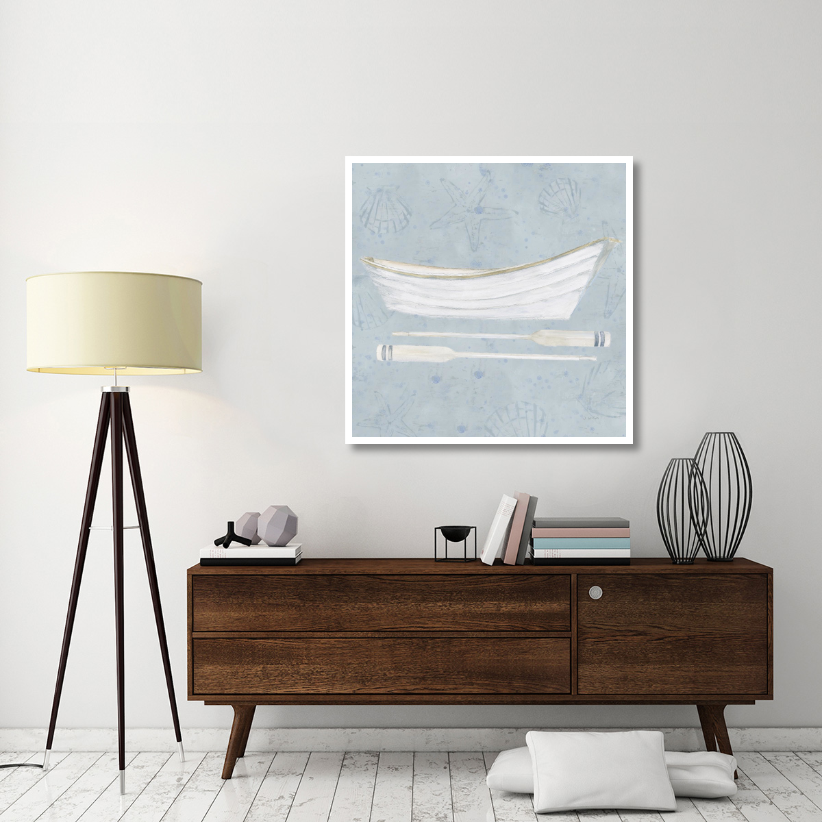 Serene Seaside I -Paper Art-42&quotx42"