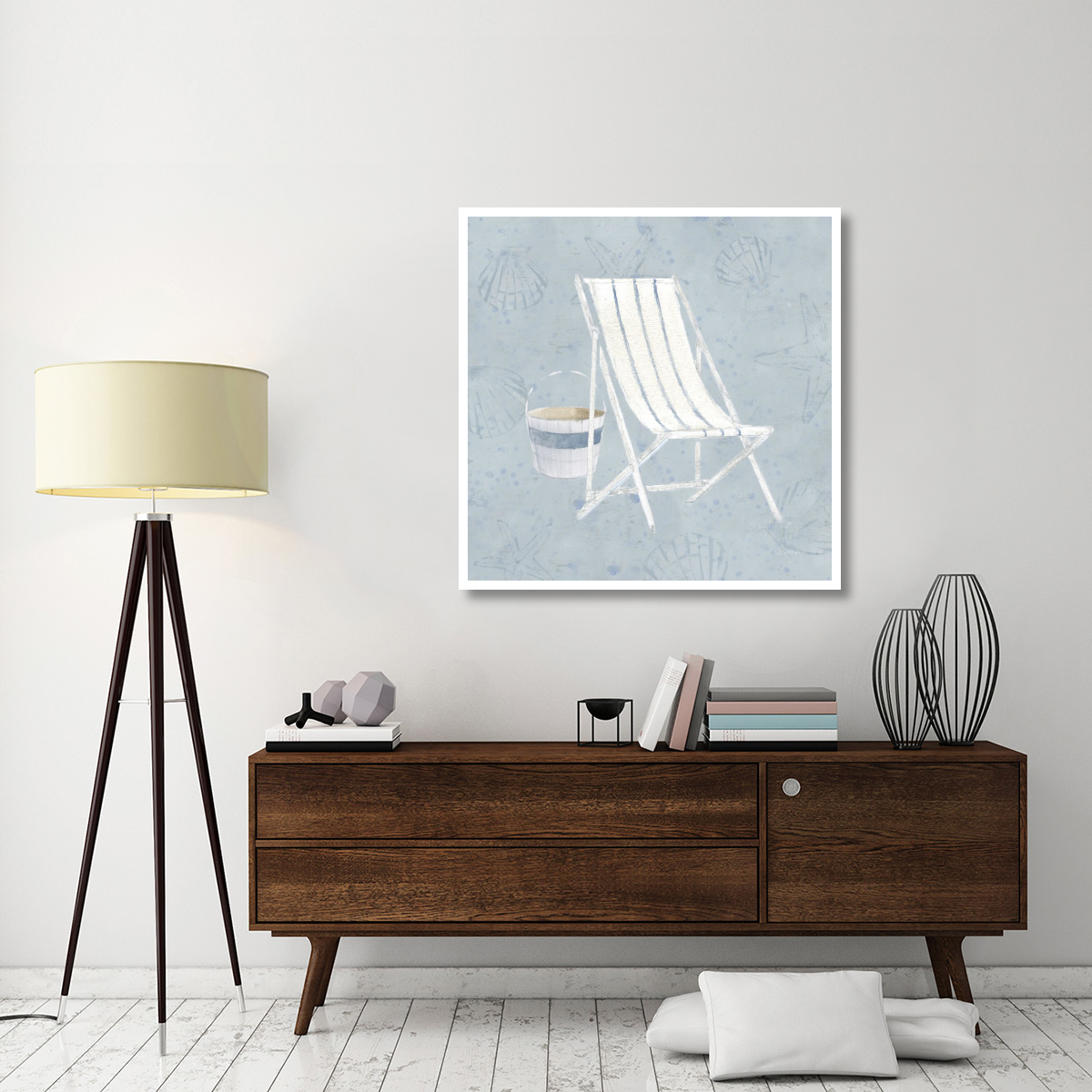 Serene Seaside III -Paper Art-42&quotx42"