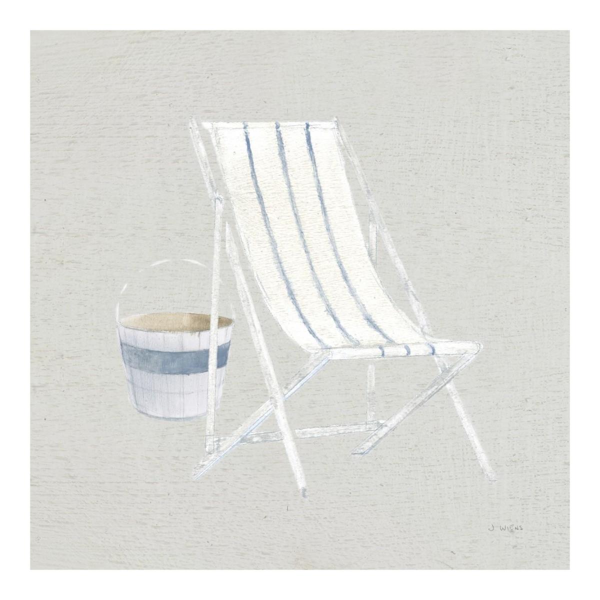 Serene Seaside III Tan -Paper Art-20"x20"