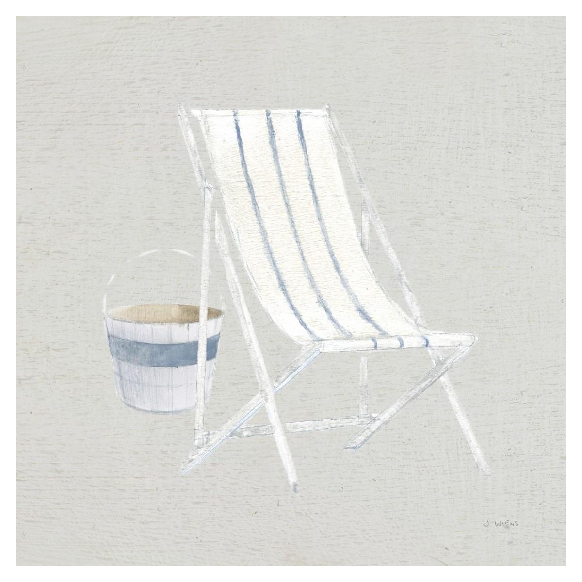 Serene Seaside III Tan -Paper Art-38"x38"