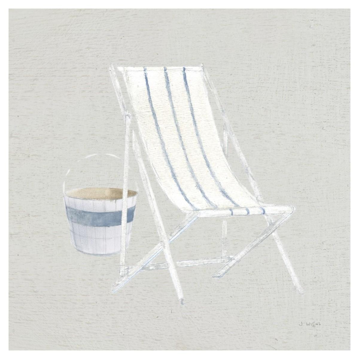 Serene Seaside III Tan -Paper Art-42"x42"